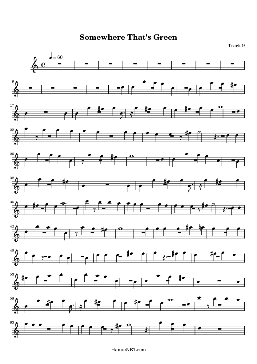 somewhere thats green sheet music somewhere thats green score somewhere thats green sheet music