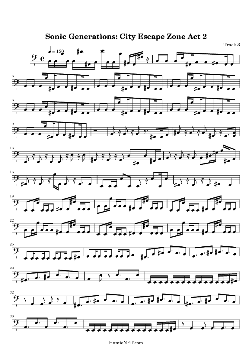 Sonic Generations City Escape Zone Act 2 Sheet Music Sonic Generations City Escape Zone Act 2 Score Hamienet Com