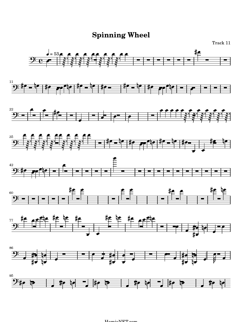 Spinning Wheel Sheet Music Spinning Wheel Score •