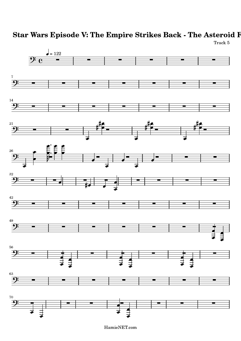 Star Wars Episode V The Empire Strikes Back The Asteroid Field Sheet