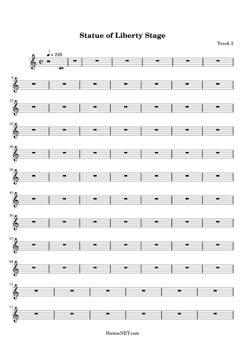 Statue of Liberty Stage Sheet Music Statue of Liberty Stage Score