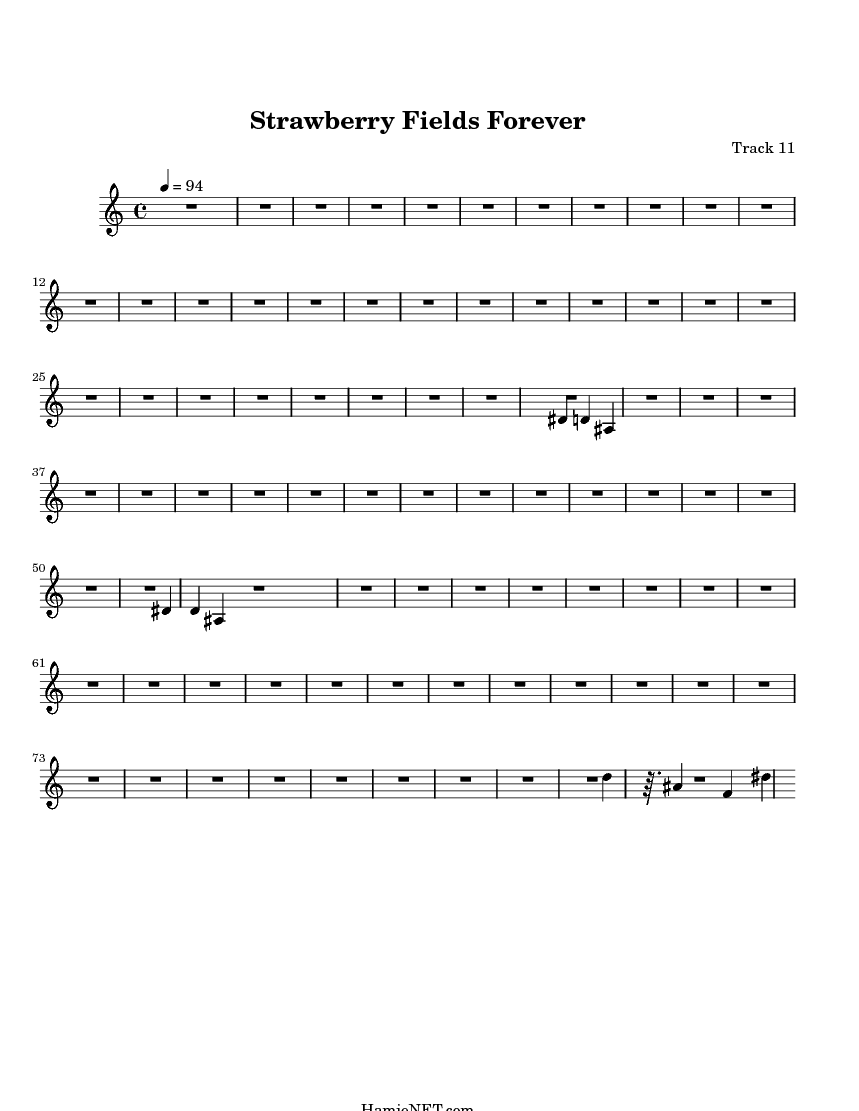 Strawberry Fields Forever Sheet Music - Strawberry Fields Forever Score