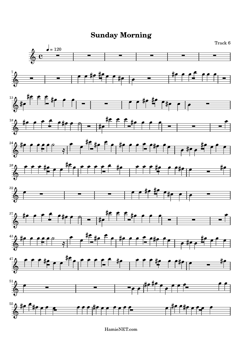 Easy like sunday morning sheet music free