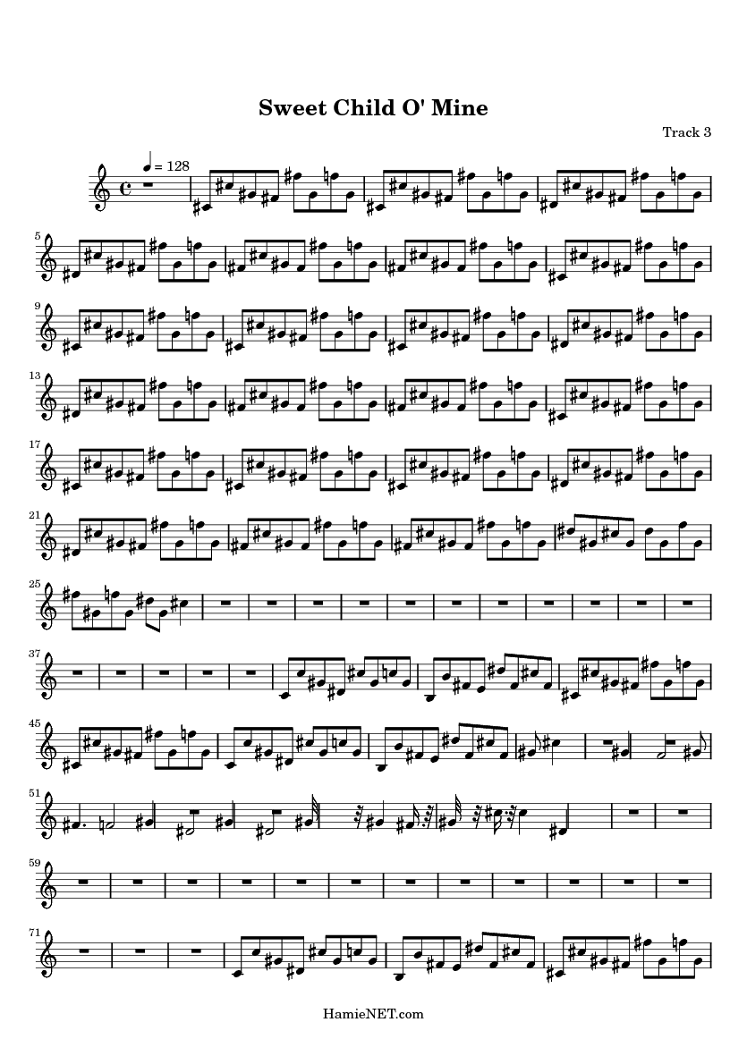 Sweet Child O' Mine Sheet Music - Sweet Child O' Mine ...