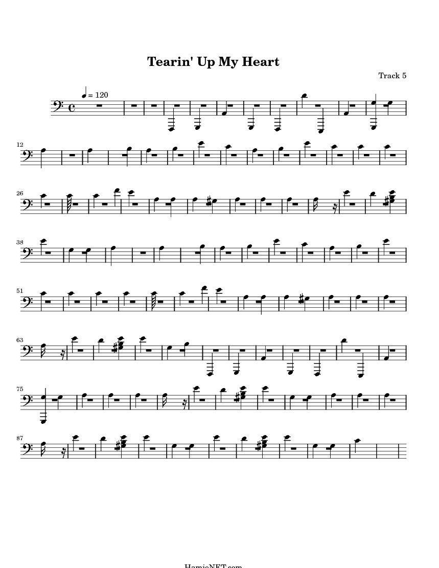 Tearin' Up My Heart Sheet Music