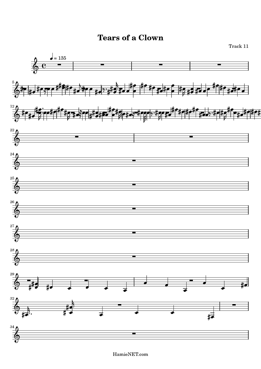 tears of a clown sheet music tears of a clown score hamienet com tears of a clown sheet music