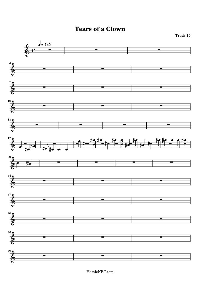tears of a clown sheet music tears of a clown score hamienet com tears of a clown sheet music