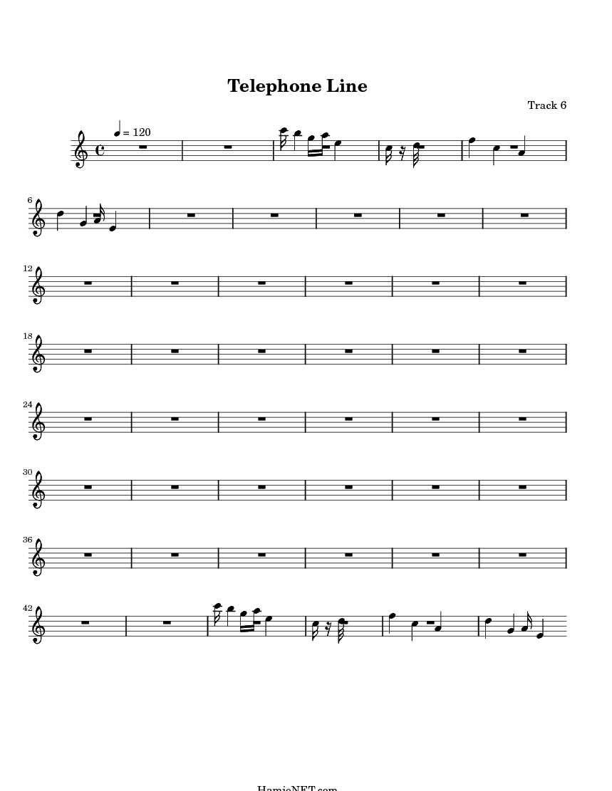 Telephone Line Sheet Music Telephone Line Score •