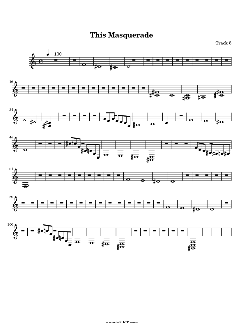 Sheet Music This Masquerade