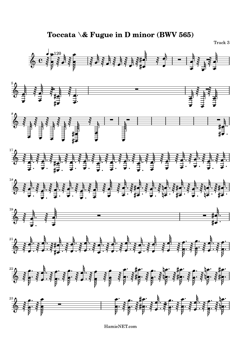 Toccata Fugue In D Minor BWV 565 Sheet Music Toccata Fugue In D 