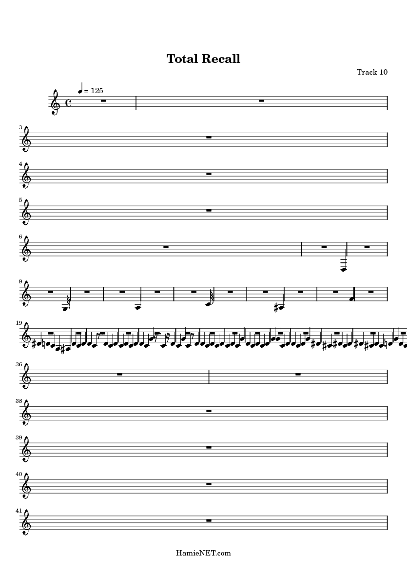 total recall sheet music total recall score hamienet com total sheet music