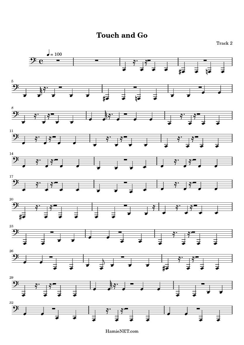 Touch and Go Sheet Music Touch and Go Score •