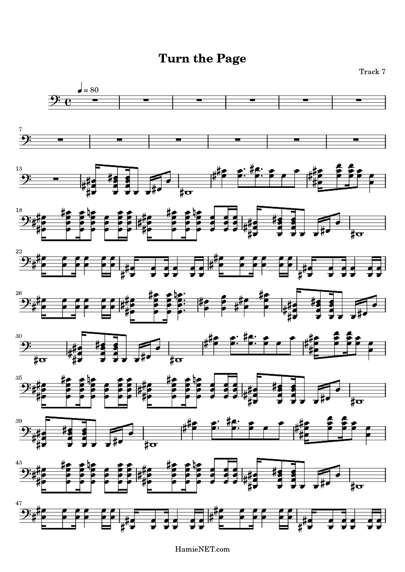 Turn the Page Sheet Music Turn the Page Score •