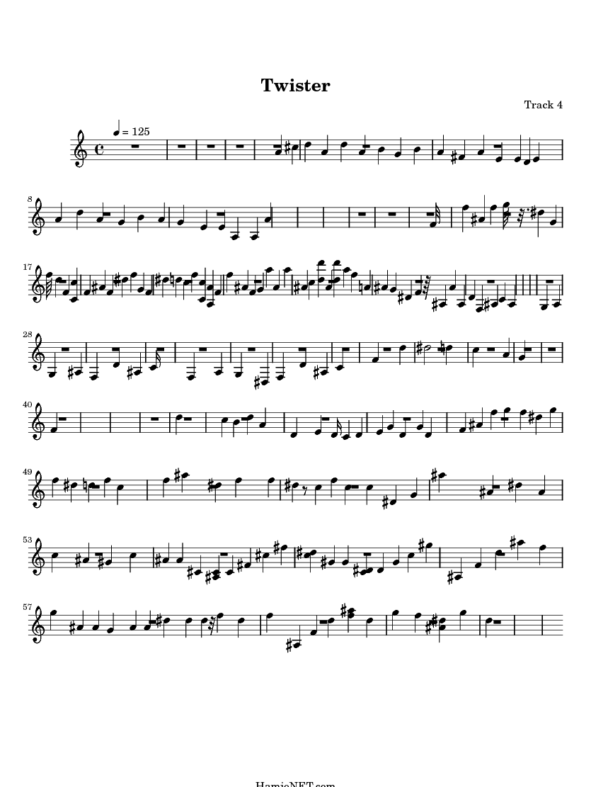Twister Sheet Music Twister Score •