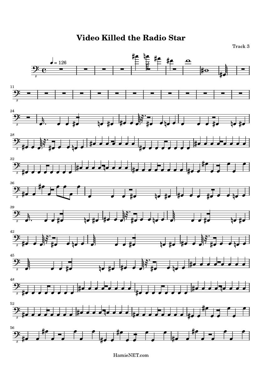 Video Killed the Radio Star Sheet Music Video Killed the Radio Star Score •