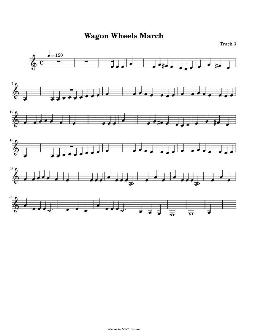 wagon wheels march sheet music wagon wheels march score hamienet com wagon wheel sheet music