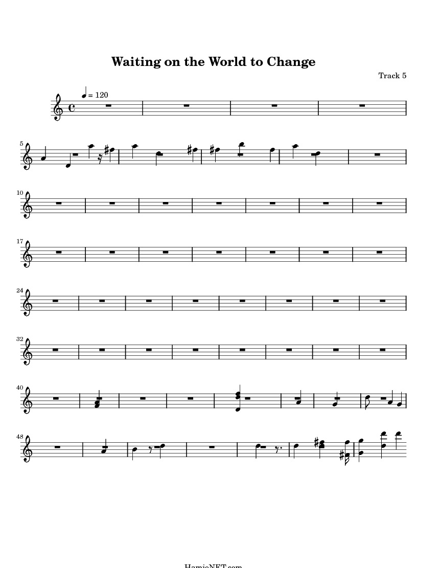 waiting on the world to change sheet music waiting on the world to waiting on the world to change sheet music