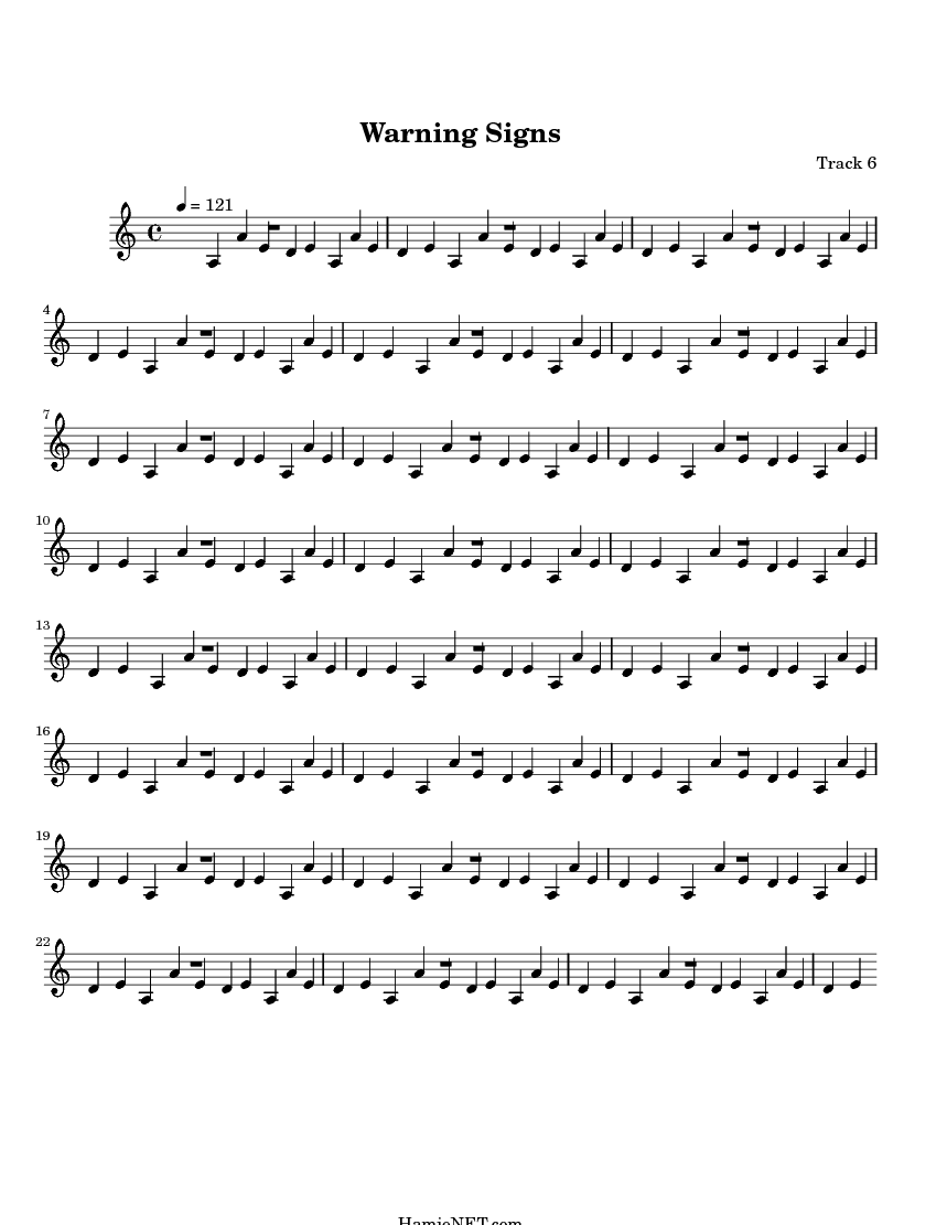 Warning Signs Sheet Music Warning Signs Score •