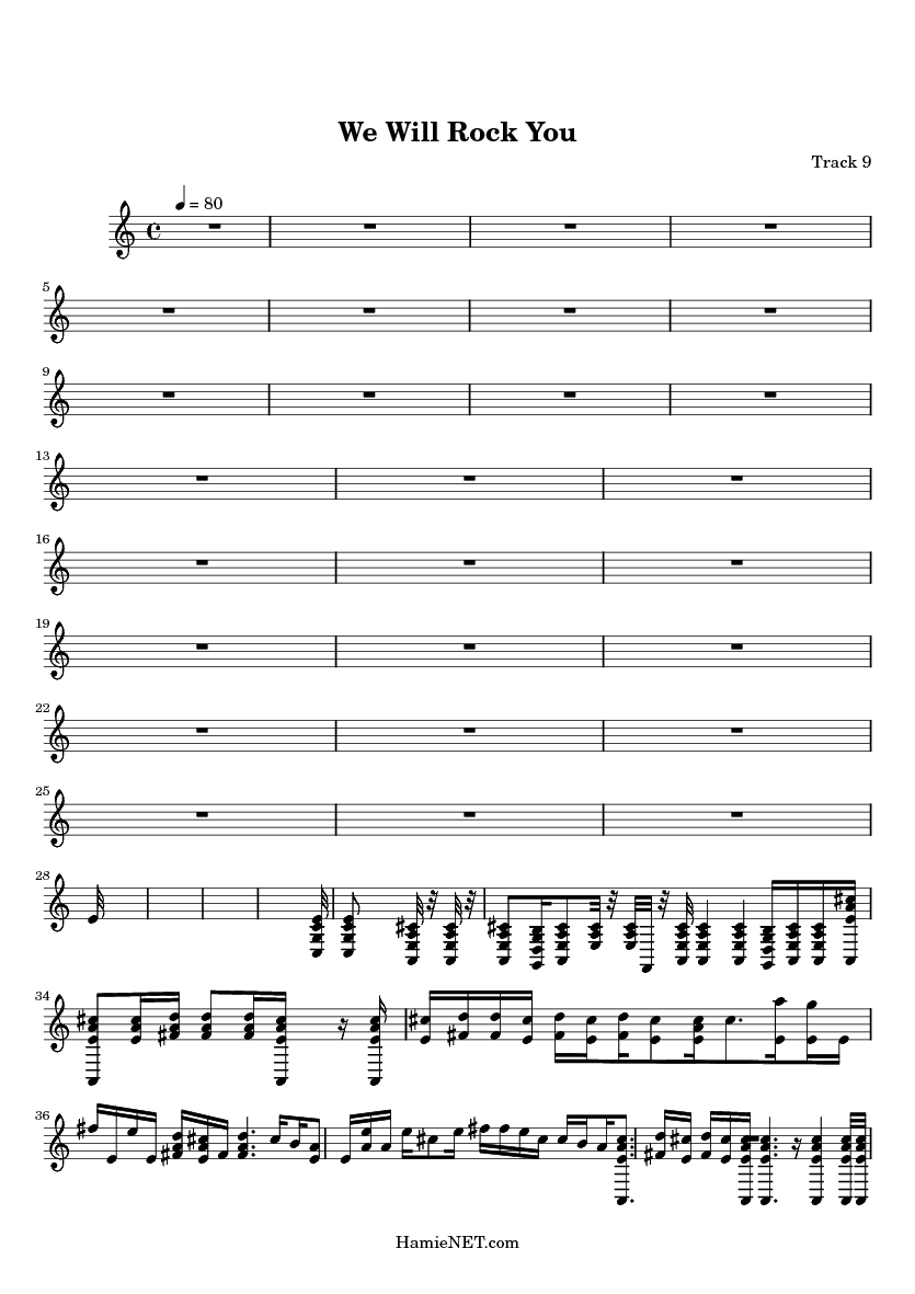 We will rock you guitar sheet music free