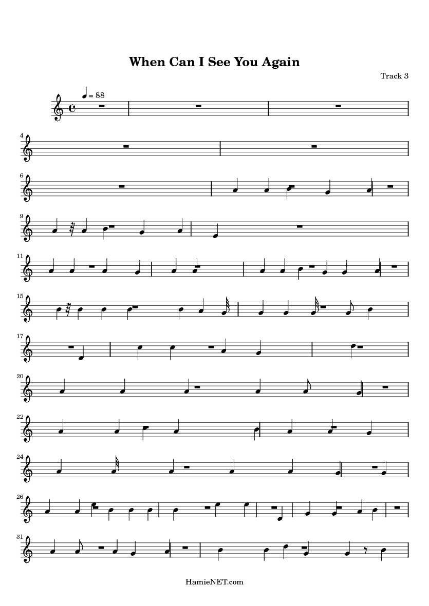 when can i see you again sheet music when can i see you again when can i see you again sheet music