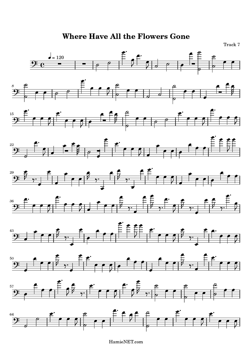 Where Have All the Flowers Gone Sheet Music Where Have All the