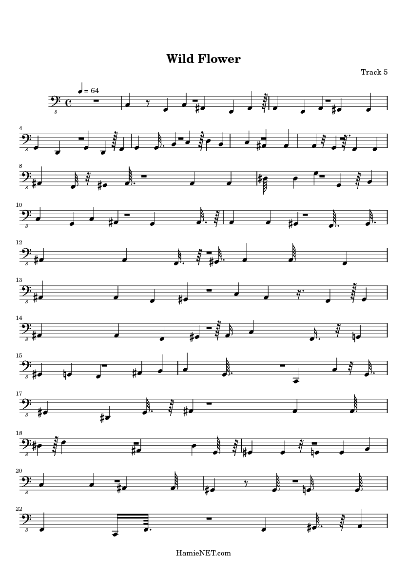 Wild Flower Sheet Music Wild Flower Score •
