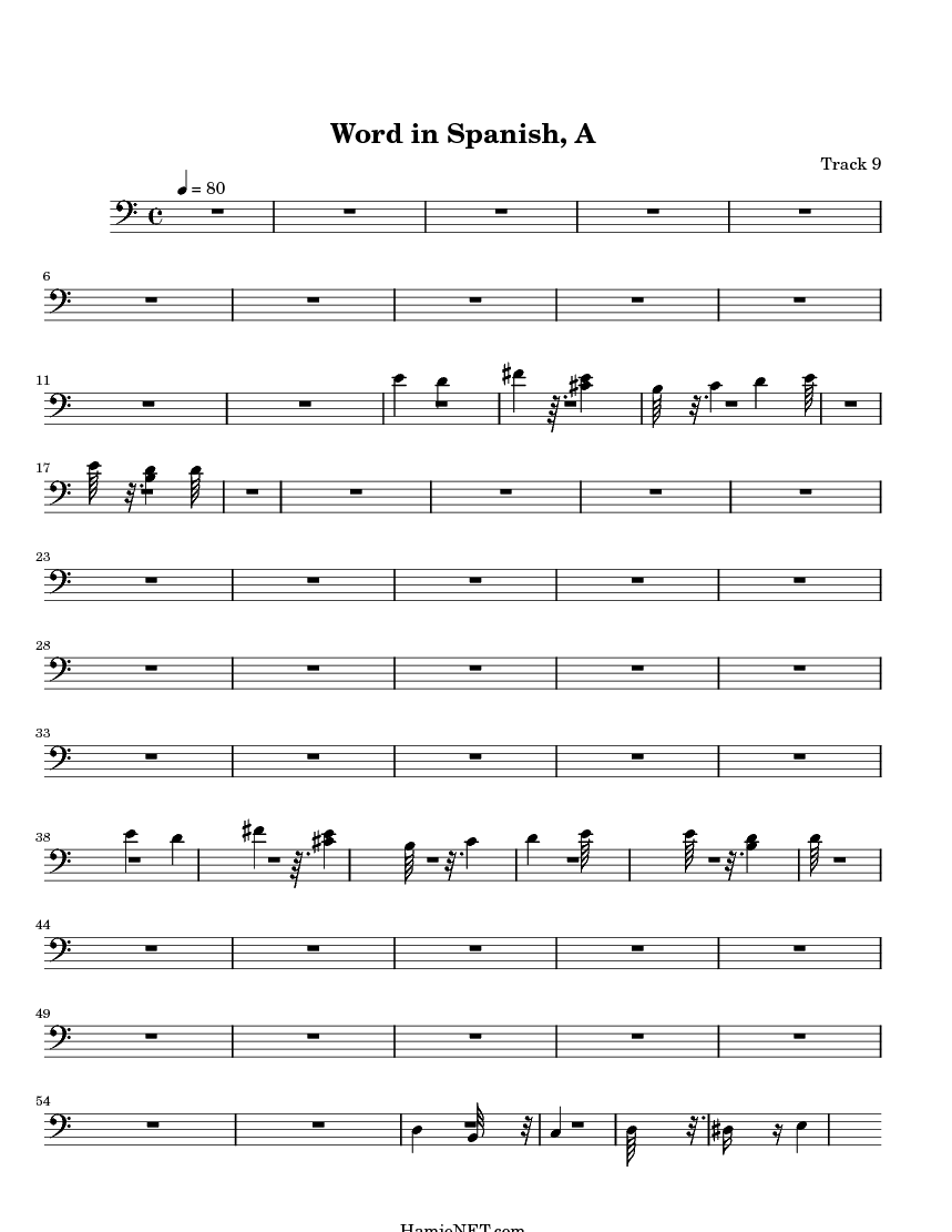 A Word in Spanish Sheet Music A Word in Spanish Score •