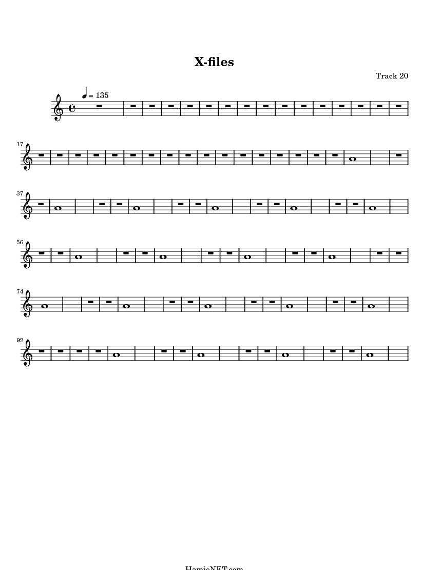 Xfiles Sheet Music Xfiles Score •
