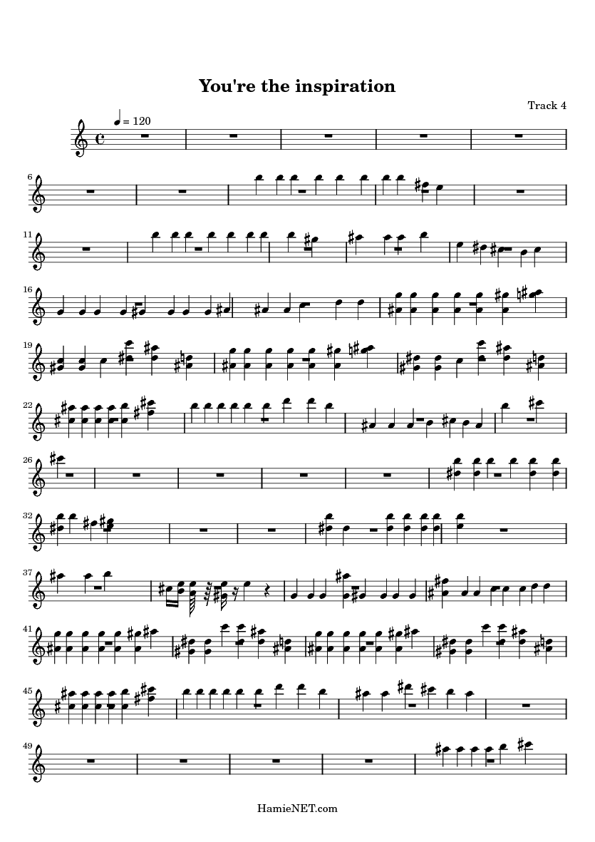 youre the inspiration sheet music youre the inspiration score you re the inspiration sheet music