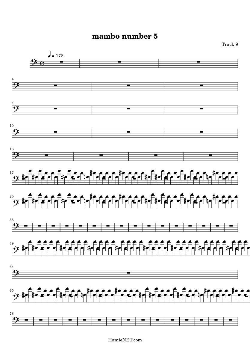 Mambo number 5 trumpet sheet music free